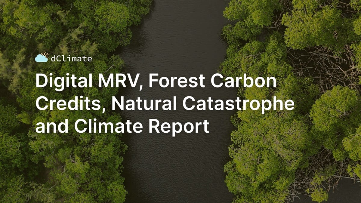 Data ReFined #24: Digital MRV, Forest Carbon Credits, Natural Catastrophe and Climate Report