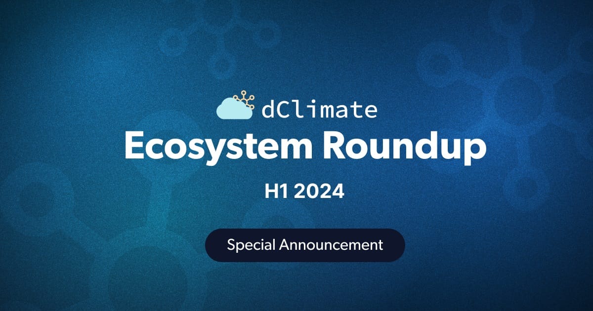 dClimate Ecosystem Roundup H1 2024 - Partnership with Tata Consultancy Services