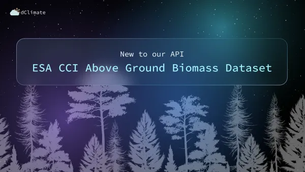 New To Our API: Above Ground Biomass Data